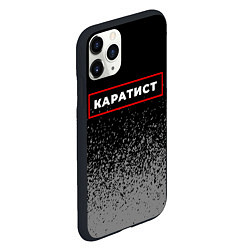 Чехол iPhone 11 Pro матовый Каратист - в рамке красного цвета, цвет: 3D-черный — фото 2