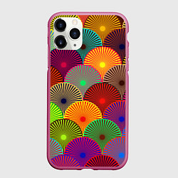 Чехол iPhone 11 Pro матовый Multicolored circles