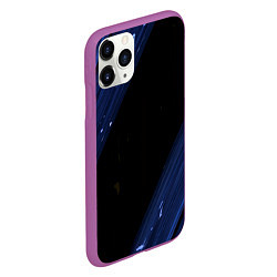 Чехол iPhone 11 Pro матовый Текстура красок, цвет: 3D-фиолетовый — фото 2