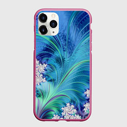 Чехол iPhone 11 Pro матовый Авангардная фрактальная композиция, цвет: 3D-малиновый
