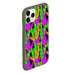 Чехол iPhone 11 Pro матовый Абстрактные кактусы, цвет: 3D-темно-зеленый — фото 2