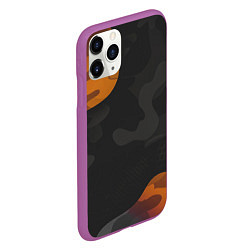 Чехол iPhone 11 Pro матовый Необычный камуфляж, цвет: 3D-фиолетовый — фото 2