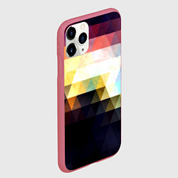 Чехол iPhone 11 Pro матовый Mosaic abstraction, цвет: 3D-малиновый — фото 2