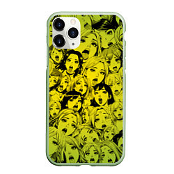 Чехол iPhone 11 Pro матовый Ahegao: Лайм, цвет: 3D-салатовый