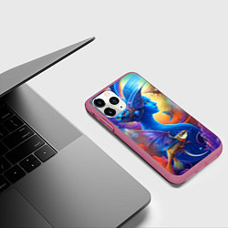 Чехол iPhone 11 Pro матовый Синяя Фея, цвет: 3D-малиновый — фото 2