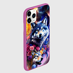 Чехол iPhone 11 Pro матовый Звездные волки, цвет: 3D-фиолетовый — фото 2