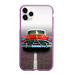 Чехол iPhone 11 Pro матовый Классический американский автомобиль 50-х Hudson H, цвет: 3D-фиолетовый