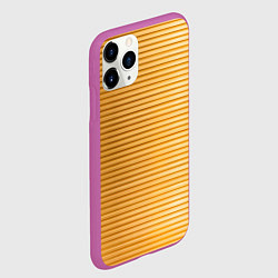 Чехол iPhone 11 Pro матовый Золотистый текстурный паттерн, цвет: 3D-фиолетовый — фото 2