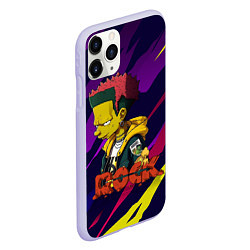 Чехол iPhone 11 Pro матовый Rock Simpsons style, цвет: 3D-светло-сиреневый — фото 2