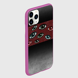 Чехол iPhone 11 Pro матовый Всевидящие глаза, цвет: 3D-фиолетовый — фото 2