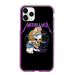 Чехол iPhone 11 Pro матовый Metallica - damaged justice, цвет: 3D-фиолетовый