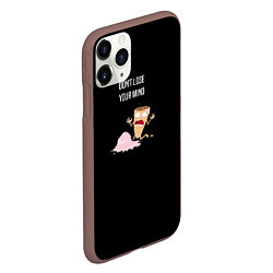 Чехол iPhone 11 Pro матовый Растаявшее мороженое, цвет: 3D-коричневый — фото 2