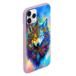 Чехол iPhone 11 Pro матовый Лисоволк, цвет: 3D-розовый — фото 2