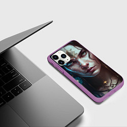 Чехол iPhone 11 Pro матовый Знаки Зодиака - Телец, цвет: 3D-фиолетовый — фото 2