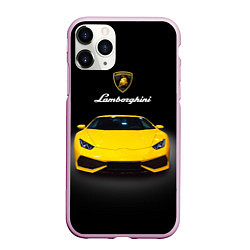 Чехол iPhone 11 Pro матовый Итальянский спорткар Lamborghini Aventador