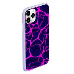 Чехол iPhone 11 Pro матовый Неоновая аниме вода, цвет: 3D-светло-сиреневый — фото 2