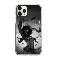 Чехол iPhone 11 Pro матовый Attack Mikasa Ackerman, цвет: 3D-салатовый