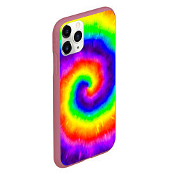 Чехол iPhone 11 Pro матовый Тай-дай, цвет: 3D-малиновый — фото 2