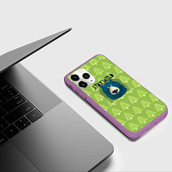 Чехол iPhone 11 Pro матовый Оставайся диким, цвет: 3D-фиолетовый — фото 2