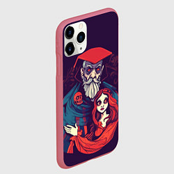 Чехол iPhone 11 Pro матовый Девушка и злой колдун, цвет: 3D-малиновый — фото 2