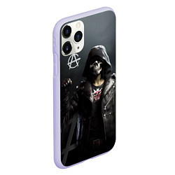 Чехол iPhone 11 Pro матовый Зомби анархист, цвет: 3D-светло-сиреневый — фото 2