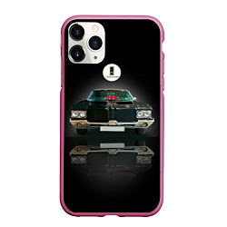 Чехол iPhone 11 Pro матовый Мощная спортивная машина Oldsmobile Cutlass, цвет: 3D-малиновый