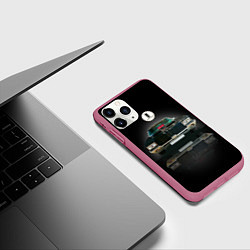 Чехол iPhone 11 Pro матовый Мощная спортивная машина Oldsmobile Cutlass, цвет: 3D-малиновый — фото 2