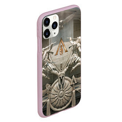 Чехол iPhone 11 Pro матовый Знаки братства ассасинов, цвет: 3D-розовый — фото 2