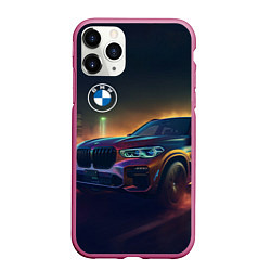 Чехол iPhone 11 Pro матовый BMW midjourney, цвет: 3D-малиновый