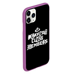 Чехол iPhone 11 Pro матовый Obladaet - players club members надпись, цвет: 3D-фиолетовый — фото 2