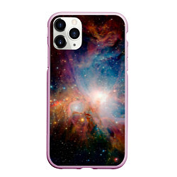 Чехол iPhone 11 Pro матовый Безграничный космос, цвет: 3D-розовый