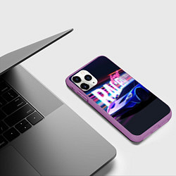Чехол iPhone 11 Pro матовый Fast racer, цвет: 3D-фиолетовый — фото 2