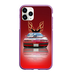 Чехол iPhone 11 Pro матовый Американский спорткар Pontiac Firebird, цвет: 3D-фиолетовый