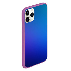 Чехол iPhone 11 Pro матовый Тёмно-синий градиент, цвет: 3D-фиолетовый — фото 2