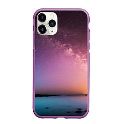 Чехол iPhone 11 Pro матовый Магический космос, цвет: 3D-фиолетовый