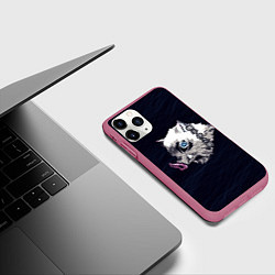 Чехол iPhone 11 Pro матовый Кабан Иноскэ Хасибира, цвет: 3D-малиновый — фото 2