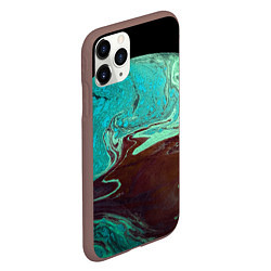 Чехол iPhone 11 Pro матовый Часть иссушённой планеты и космос, цвет: 3D-коричневый — фото 2