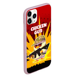 Чехол iPhone 11 Pro матовый Chicken Gun - спецназ, цвет: 3D-розовый — фото 2