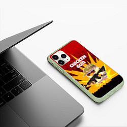 Чехол iPhone 11 Pro матовый Chicken Gun - спецназ, цвет: 3D-салатовый — фото 2