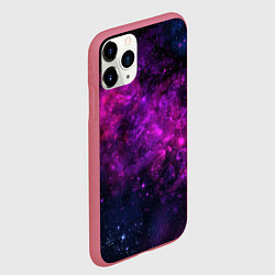 Чехол iPhone 11 Pro матовый Neon pink nebula, цвет: 3D-малиновый — фото 2