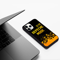 Чехол iPhone 11 Pro матовый Depeche Mode - gold gradient: символ сверху, цвет: 3D-черный — фото 2
