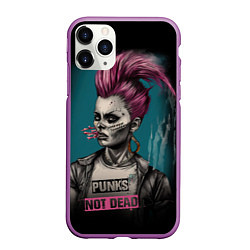 Чехол iPhone 11 Pro матовый Punks no dead girl