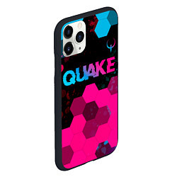 Чехол iPhone 11 Pro матовый Quake - neon gradient: символ сверху, цвет: 3D-черный — фото 2