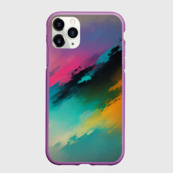 Чехол iPhone 11 Pro матовый Абстрактный туман, цвет: 3D-фиолетовый