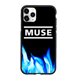 Чехол iPhone 11 Pro матовый Muse blue fire, цвет: 3D-черный