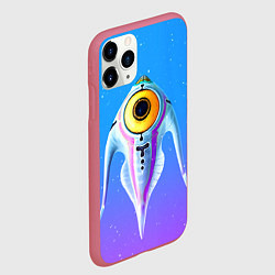 Чехол iPhone 11 Pro матовый Subnautica инопланетная рыба, цвет: 3D-малиновый — фото 2