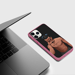 Чехол iPhone 11 Pro матовый XXXTentacion арт, цвет: 3D-малиновый — фото 2