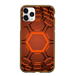 Чехол iPhone 11 Pro матовый Оранжевая техноброня, цвет: 3D-коричневый
