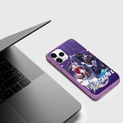 Чехол iPhone 11 Pro матовый Клара Хонкай Стар Рейл, цвет: 3D-фиолетовый — фото 2