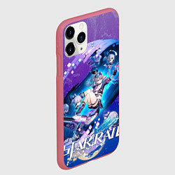 Чехол iPhone 11 Pro матовый Серебряный Волк Хонкай Стар Рейл, цвет: 3D-малиновый — фото 2